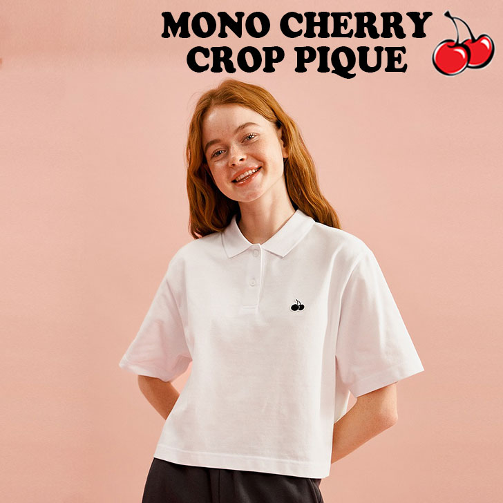 キルシー ポロシャツ KIRSH 正規販売店 MONO CHERRY CROP PIQUE モノ チェリー クロップ ピケ WHITE ホ..