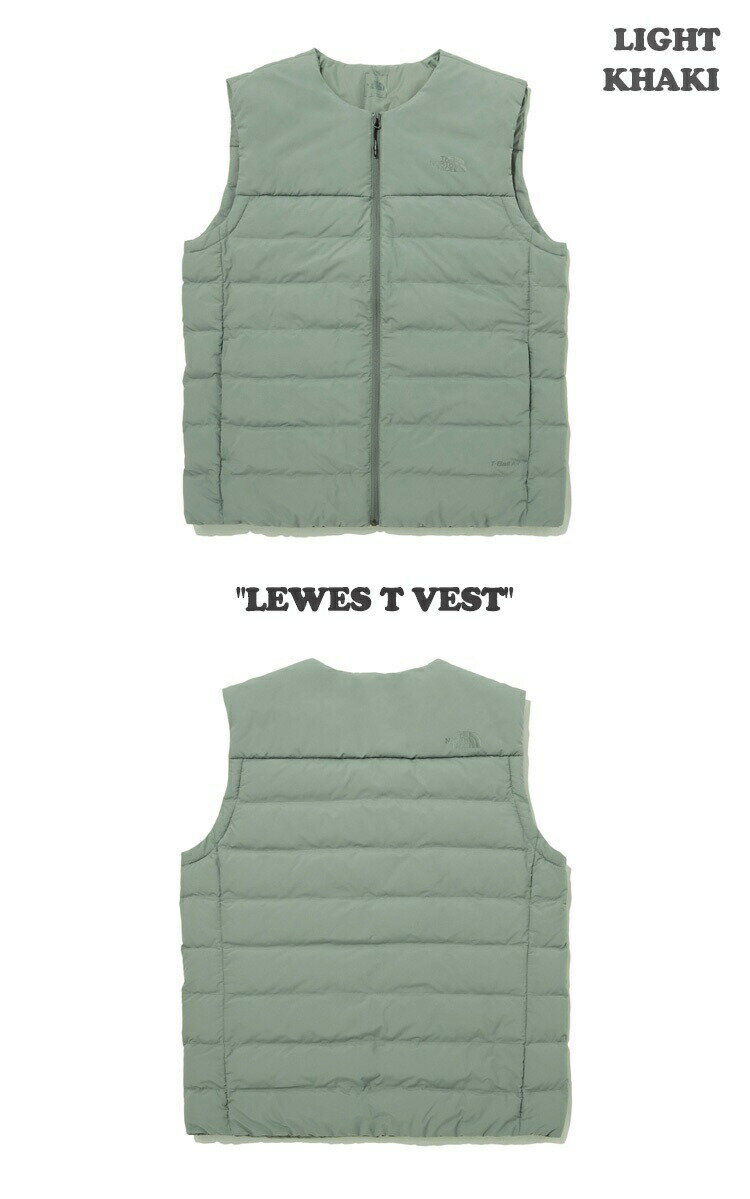 ノースフェイス ダウン ベスト THE NORTH FACE メンズ レディース LEWES T VEST ルイスベスト BLACK ブラック LIGHT KHAKI ライト カーキ GRAY グレー NV3NP51A/B/C ウェア【中古】未使用品【中古】未使用品