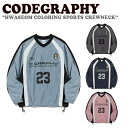 楽天upsukeコードグラフィー トップス CODEGRAPHY メンズ レディース HWASEOM COLORING SPORTS CREWNECK カラーリング スポーツ クルーネック SKY BLUE スカイ ブルー INDI PINK インディ ピンク NAVY ネイビー CHARCOAL チャコール CBCFUWM151 ウェア