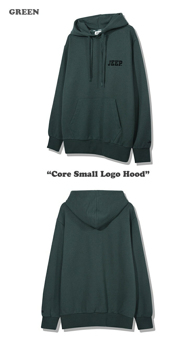 ジープ パーカー Jeep メンズ レディース Core Small Logo Hood コア スモール ロゴ フード BLACK ブラック GREEN グリーン LIGHT BEIGE ライト ベージュ NAVY ネイビー ORANGE オレンジ JO3THU003BK/GN/LE/NA/OR ウェア