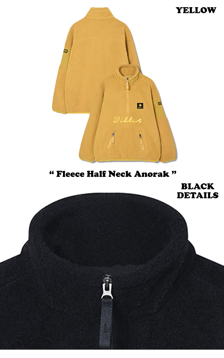 ジープ トップス Jeep メンズ レディース Fleece Half Neck Anorak フリース ハーフネック アノラック BLACK ブラック IVORY アイボリー YELLOW イエロー JM4TZU403BK/IV/YE ウェア