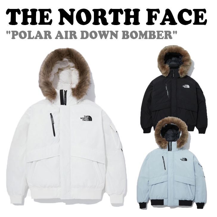 ノースフェイス ダウンジャケット THE NORTH FACE メンズ レディース POLAR AIR DOWN BOMBER ポーラーエアー ダウン ボンバー BLACK ブラック PASTEL BLUE パステル ブルー NJ1DP86A/B ウェア【中古】未使用品