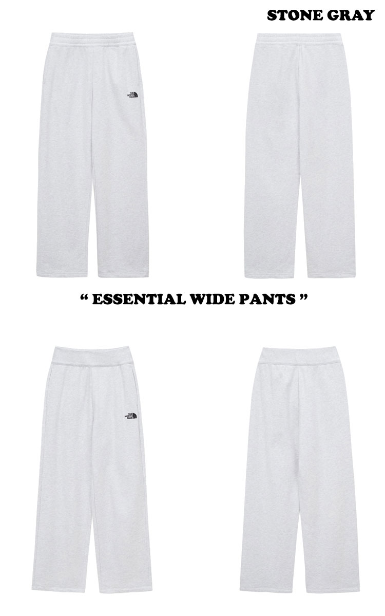 ノースフェイス ボトムス THE NORTH FACE メンズ レディース ESSENTIAL WIDE PANTS エッセンシャル ワイド パンツ BLACK ブラック STONE GREY ストーングレー MELANGE GREY メランジグレイ BEIGE ベージュ NP6KQ03A/B/C/D ウェア 【中古】未使用品