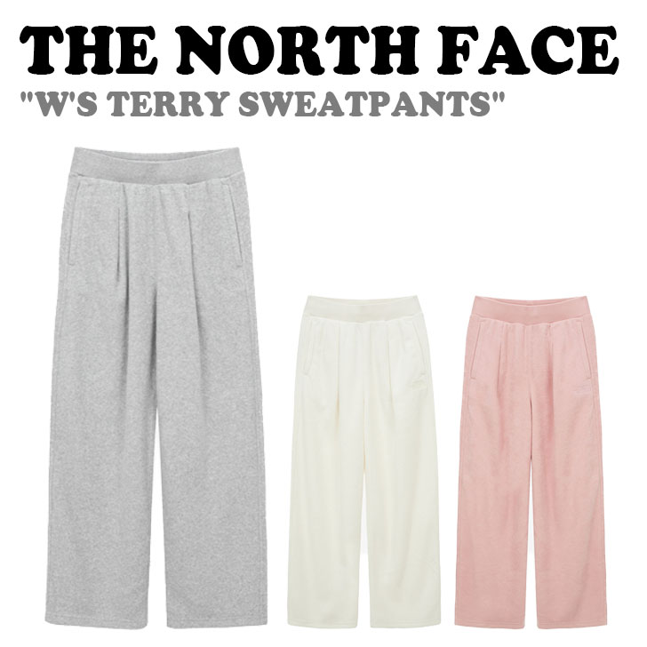 Rakuten - ノースフェイス ボトムス THE NORTH FACE W'S TERRY SWEATPANTS レディース テリー スウェットパンツ MELANGE GREY メランジグレイ CREAM クリーム LIGHT PINK ライトピンク NP6KQ31J/K/L ウェア 【中古】未使用品