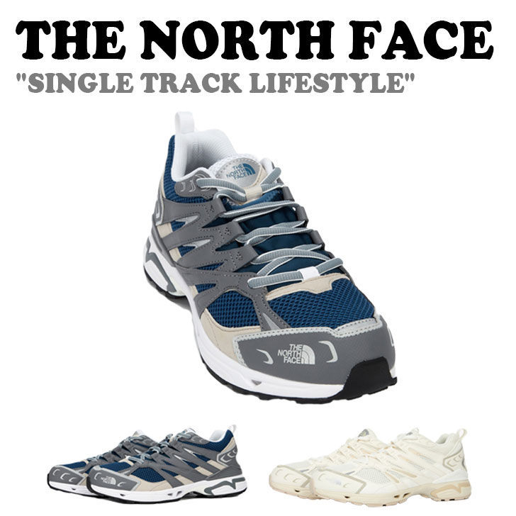 樂天商城 - ノースフェイス スニーカー THE NORTH FACE メンズ レディース SINGLE TRACK LIFESTYLE シングル トラック ライフ スタイル MATT BLACK マットブラック NAVY ネイビー CREAM クリーム NS93Q15J/K/L シューズ 【中古】未使用品