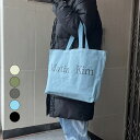 【即納/国内配送】マーティンキム トートバッグ Matin Kim MATIN LOGO ECOBAG マーティン ロゴ エコバッグ IVORY アイボリー BLACK ブラック OLIVE オリーブ CHARCOAL チャコール BLUE ブルー MK229DBG042M バッグ