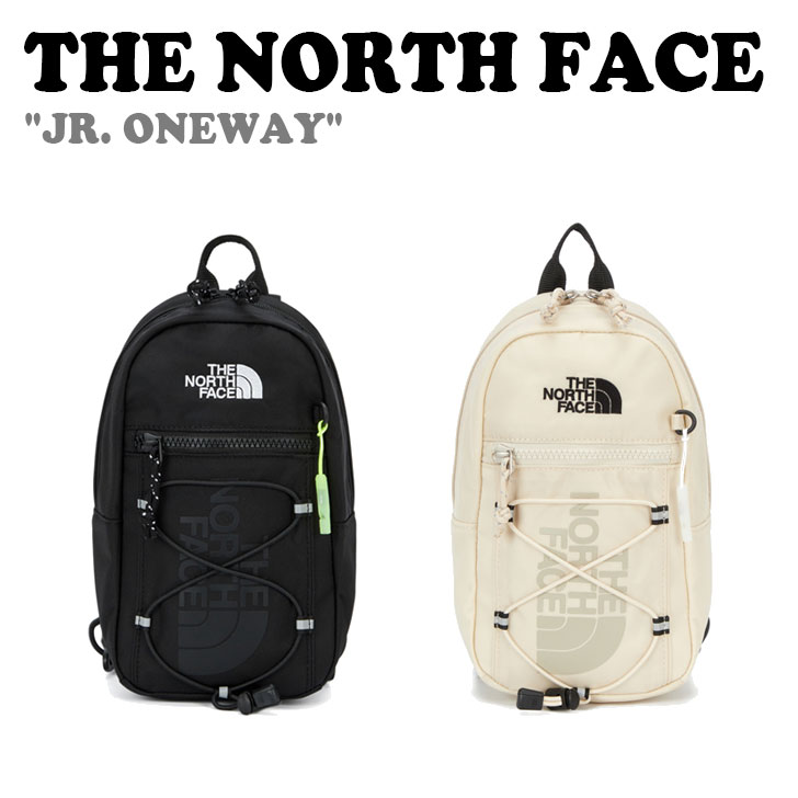 ノースフェイス クロスバッグ THE NORTH FACE 男の子 女の子 JR. ONEWAY ジュニア ワンウェイ BLACK ブラック CREAM クリーム NN2PQ05R/S バッグ 【中古】未使用品