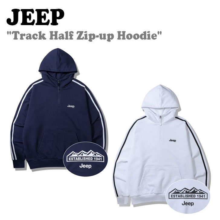 ������ �ϡ��ե��åץ������å� Jeep ��� ��ǥ����� Track Half Zip-up Hoodie �ȥ�å� �ϡ��ե��åץ��å� �ա��ǥ��� NAV...