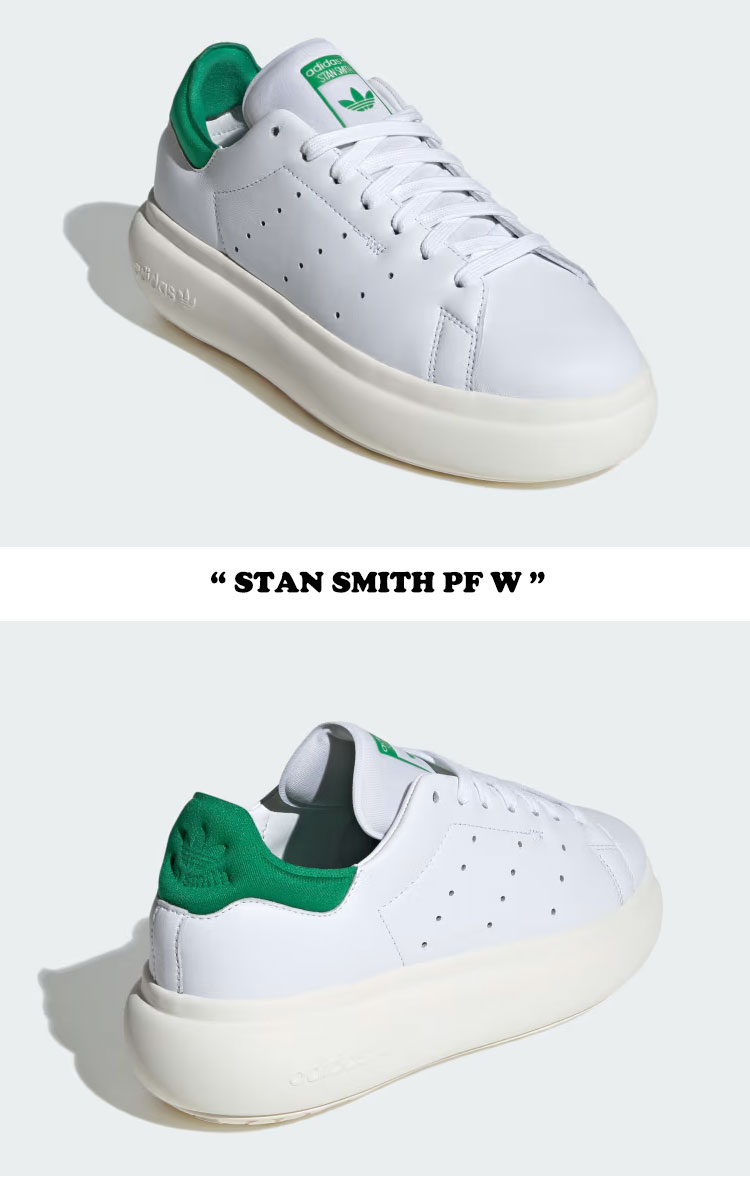 アディダス スニーカー adidas メンズ レディース STAN SMITH PF W スタンスミス pf w WHITE ホワイト GREEN グリーン ID2786 シューズ 【中古】未使用品