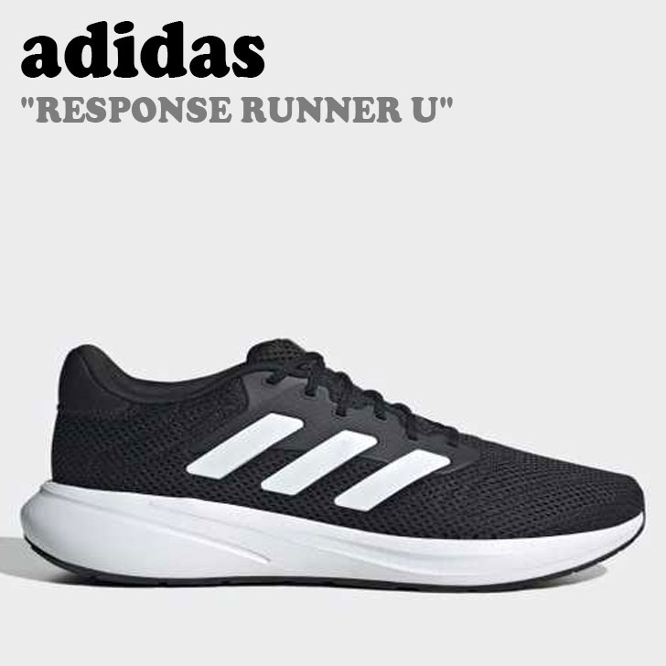 ǥ ˡ adidas  ǥ RESPONSE RUNNER U ꥹݥ ʡ 桼 BLACK WHITE ֥å ۥ...