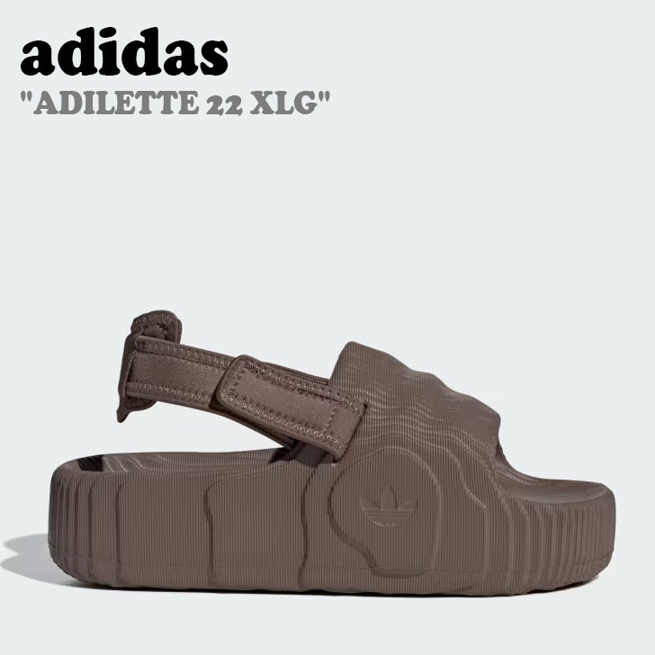 アディダス 厚底 サンダル adidas メンズ レディース ADILETTE 22 XLG SLIDE アディレッタ 22 XLG スライド EARTH STRATA アースストレータ BROWN ブラウン IE5648 シューズ【中古】未使用品