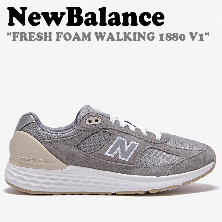 ニューバランス スニーカー New Balance レディース FRESH FOAM WALKING 1880 V1 フレッシュ フォーム ウォーキング GRAY グレー WW1880G1 NBPQCF721G シューズ 【中古】未使用品