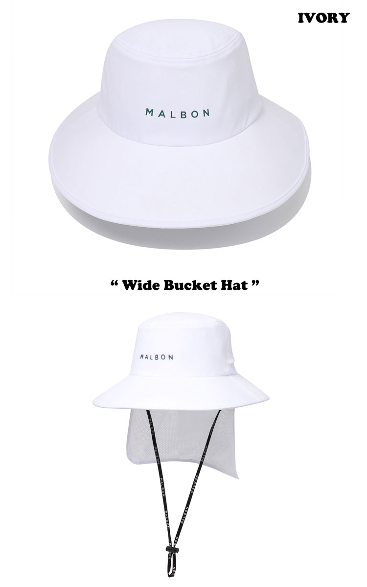 �ޥ�ܥ󥴥�� �Х��åȥϥå� MALBON GOLF ��� Wide Bucket Hat �磻�� �Х��å� �ϥå� BEIGE �١����� IVORY �����ܥ꡼ M4241PCP36 ACC����š�̤������