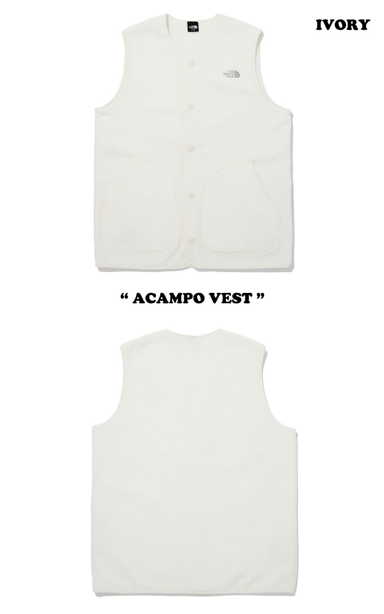 ノースフェイス ベスト THE NORTH FACE メンズ レディース ACAMPO VEST アキャンポ ベスト BLACK ブラック IVORY アイボリー NV4FQ53A/B ウェア 【中古】未使用品