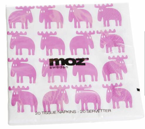 MOZ ペーパータオル ピンク 　北欧 エルク FARG＆FORM ELK　紙タオル ナプキン