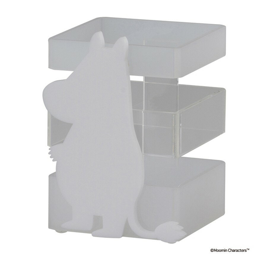 Moomin ムーミン シルエット アクリルポット ペン立て 小物入れ