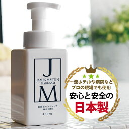 ジェームズマーティン ハンドソープ 【手荒れ 保湿性 すすぎ性 洗浄殺菌力】 JAMES MARTIN ジェームズマーティン 薬用泡ハンドソープ 400ml 2個セット 除菌 消臭 インフルエンザ ノロウイルス 消毒　[沖縄・離島以外は送料無料] ジェイムズマーティン 保湿