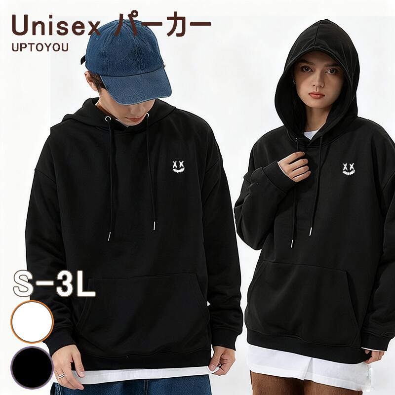 Rakuten - [uptoyou] パーカー メンズ スウェット 12.3オンス 秋冬服 ロゴ 刺繍 ワンポイント 無地 長袖 大きいサイズ ゆったり トップス プルオーバー 春秋冬 通勤通学 レディース 男女兼用