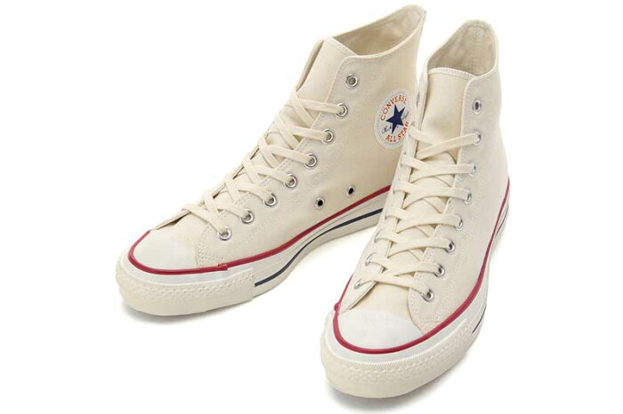 コンバース キャンバス オールスター J ハイ 日本製 CHUCK TAYLOR チャックテイラー CONVERSE CANVAS ALL STAR J HI MADE IN JAPAN N WHITE/ナチュラル ホワイト 【メンズ レディース スニーカー】