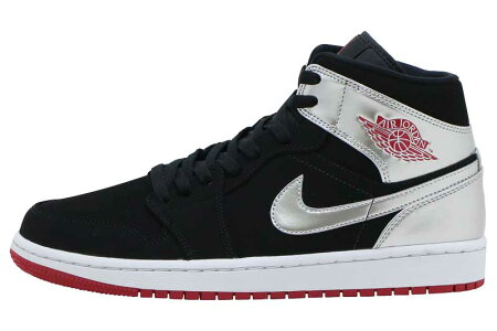 NIKEAIRJORDAN1MIDナイキエアジョーダン1ミッドBLACK/GYMRED-METALICSILVER