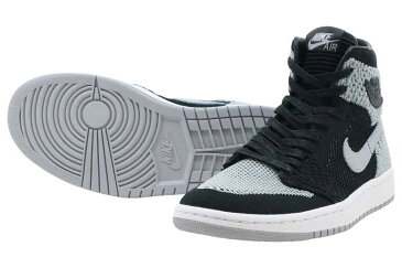 【FINAL SALE】【ファイナルセール】NIKE AIR JORDAN 1 RETRO HIGH FLYKNIT BGナイキ エアー ジョーダン 1 フライニット BGBLACK/WOLF GREY- WHITE【レディース スニーカー】