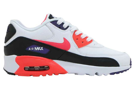 NIKEAIRMAX90LTR(GS)ナイキエアマックス90レザーGSWHITE/BRIGHTCRIMSON-BLACK【メンズレディーススニーカー】