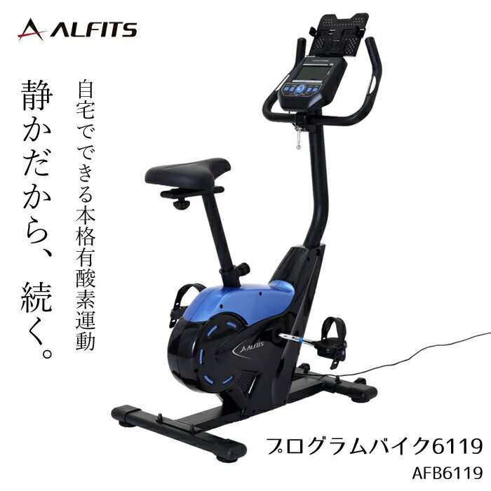 乐天商城 - フィットネスバイク プログラムバイク6119 AFB6119 アルインコ 足痩せ グッズ エアロマグネティックバイク エアロ バイク おすすめ エアロバイク ストレス解消グッズ 健康器具