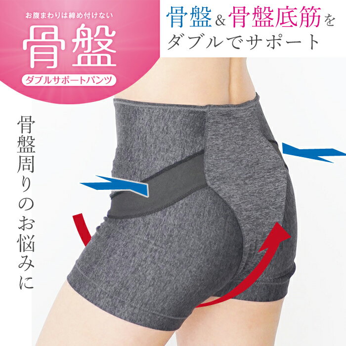 Rakuten - 骨盤底筋 ショーツ 骨盤ダブルサポートパンツ 婦人用 青葉 骨盤ベルト 履くタイプ 産後 骨盤ショーツ 骨盤シェイプ 婦人用 肌着 下着 レディース 骨盤サポート 2分丈 レギンス