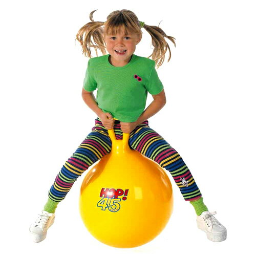 ホッピングボール ホップ 45cm 黄(ギムニク) ホップボール ジャンピングボール バランスボール GYMNIC おもちゃ 玩具 遊具 屋内遊具 子供 キッズ向け 教育 体育 ゲーム エクササイズ ボール ヨガ ピラティス(パシフィックサプライ)