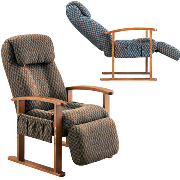 RAKU座　リクライニングチェア フットレスト 大和通商 リクライニングソファ 一人用 TV 椅子 テレビチェア フロアチェア リクライニング 高座椅子 リビング テレビ 椅子 座椅子 リラックス 座面高 調整 お年寄り プレゼント 便利グッズ