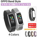 OPPO Band Style ミラネーゼ 交換バンド ステンレス ベルト フォーマル スマートバンド メンズ レディース 替えベルト マグネット 無段階調整 オッポ ミラネーゼループ バンド おしゃれ OB19B1 送料無料