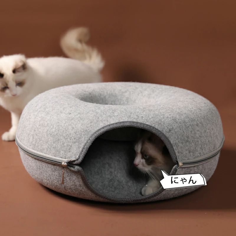 ベット トンネル キャットベッド かわいい ねこ ペットベッド 猫遊び 運動不足 ペ...