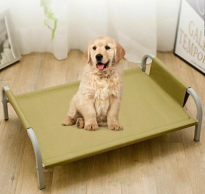 Rakuten - ベッド 取り外し可能 ベッド 犬 ペットハンモック ネコ 犬用ベッド ハンモック 組立簡単 ぐっすり眠る 安定な構造 ペットベッド 通気性 自立式 ケージ用 戸外 夏用 猫 寝床 室内 洗える