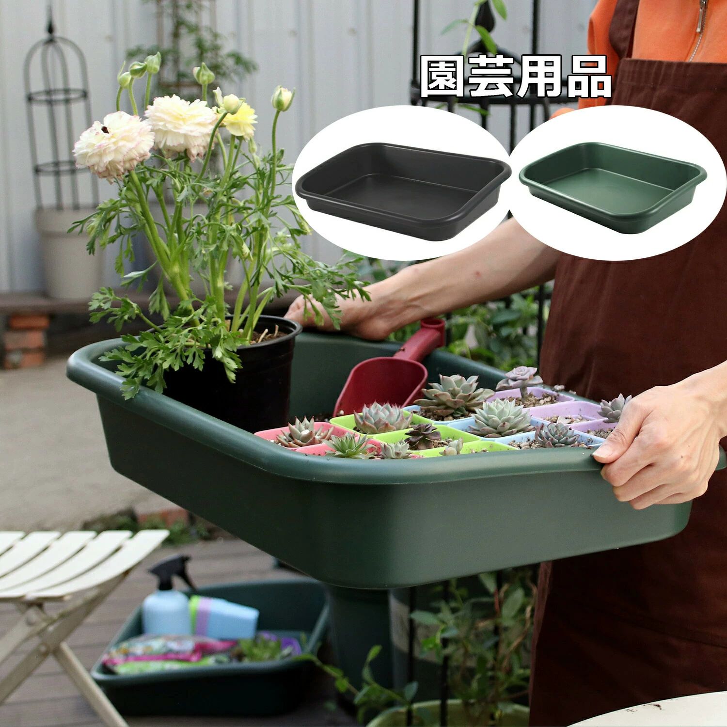 樂天商城 - 汚れ防止育苗ポット 土つくり 便利グッズ 園芸用品 植物植栽マット 折りたたみ 植え替え 洗える 【新発売限定記念価格！】園芸トレー ガーデニングトレー 鉢植え 園芸シート 家庭菜園 庭いじり 園芸 花 家庭栽培 野菜