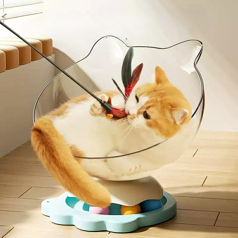【動きが止まらない！】インタラクティブ スピニング 猫 ボール おもちゃ - モーシ...