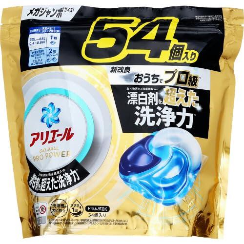 Procter &amp; Gamble アリエール 洗濯洗剤 ジェルボール PRO POWER つめかえ メガジャンボサイズ 54個