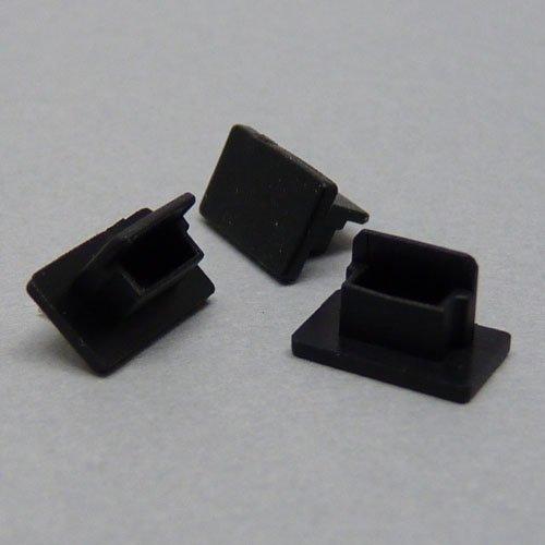 テクノベインズ USB Mini-Bタイプ用 キャップ(黒) つまみなし 6個/パック USBMBCAPK-B0-6