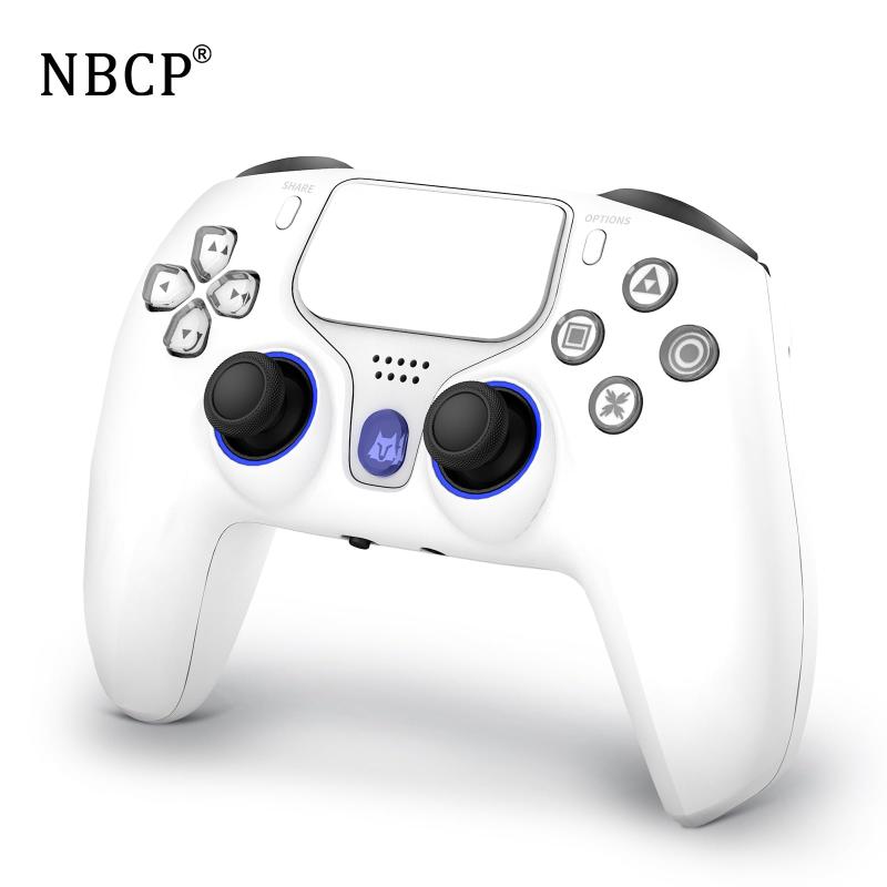 PS4用ワイヤレスコントローラー 1200バッテリー、ホール効果トリガー、RGBライティング - PS4/PS3/PC/iOndroid対応、ターボモード＆感度カスタマイズ可能