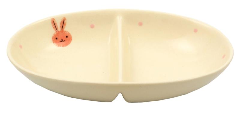 瀬戸焼 動物 二つ仕切り鉢 DISHWARE_BOWL