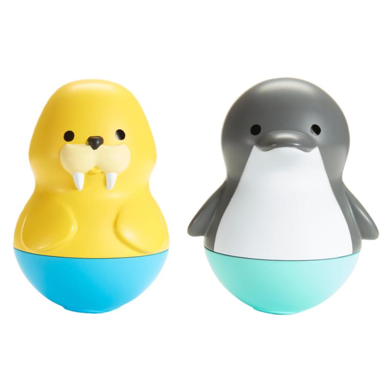 munchkin マンチキン ころりん・フレンズ イルカ&amp;セイウチ お風呂おもちゃ バスタイム おきあがりこぼし TYMU41674S湯船にプカプカ浮かべたり、コロコロ転がして遊べます素材：塩化ビニル樹脂、ABS 樹脂サイズイルカ：W6.7×D6.6×H8.4cm、セイウチ：W5.6×D5.8×H8.4cm
