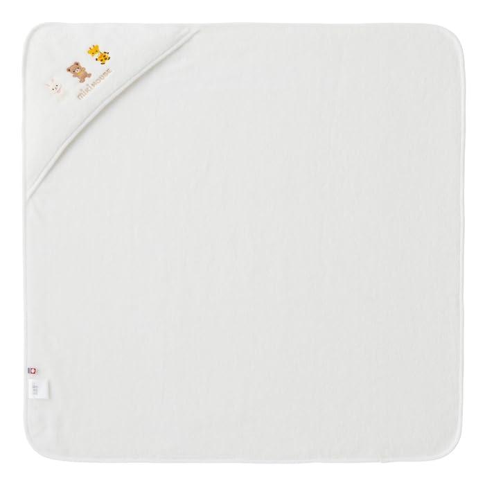 アップアップストアの[ミキハウス] ベビーバスタオル 沐浴 お風呂 綿100％ どうぶつ 日本製 80×80cm 出産準備 男の子 女の子 ベビー キッズ 赤ちゃん ベビー服 出産祝い ギフト バスタオル 無地 46-8379-494｜アングル3