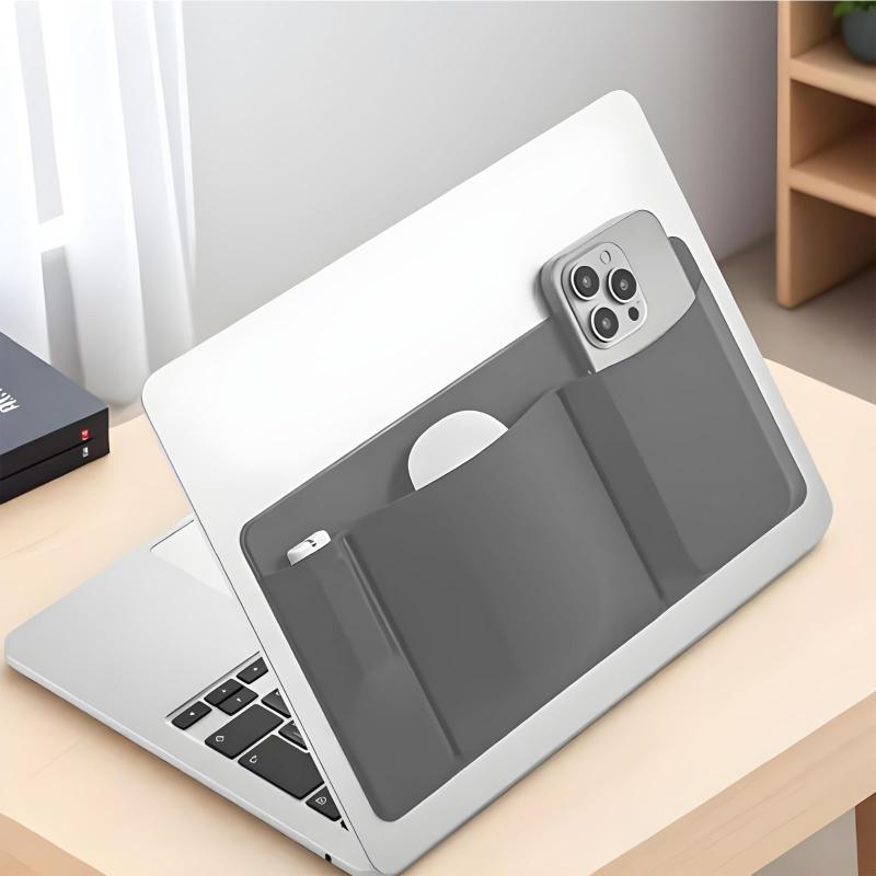 [Being] ガジェットポーチ 薄型 ガジェットケース ノートパソコンに貼る 貼ってはがせる ケーブル収納 PC周辺機器 マウス イヤホン スマホ 粘着式 ストレッチ ポケット ミニマリスト シンプル upup-store-10042989 アップアップストア パッケージ画像