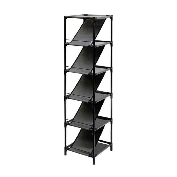 シューズラック コンパクトシュータワー ロッジ ブラック 高さ約121cm SLW369サイズ：約W30 D38 H121
