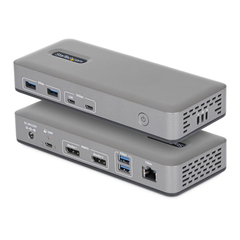 StarTech USB-Cドッキングステーション 2画面 4K60Hz DP 100W USBハブ LAN Windows用 201N-USBC-DOCK