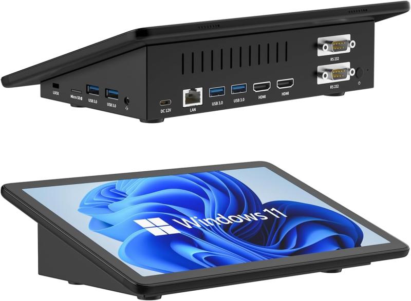 ミニPC 10.1型 Windows 11 Pro Mini PC Celeron J4125 8GB 128GB HDポート USB 3.0 ギガビット有線LAN Wi-Fi 5 BT4.2 ファンレス 静音 4K出力対応 小型デスクパソコン (1