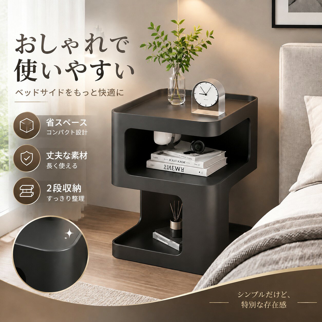 楽天市場】s字 サイドテーブルの通販