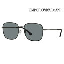 【正規品販売店】エンポリオアルマーニ サングラス 伊達 メガネ 眼鏡 EA2117D 309881 58 EMPORIO ARMANI メタル スクエア メンズ アジアンモデル