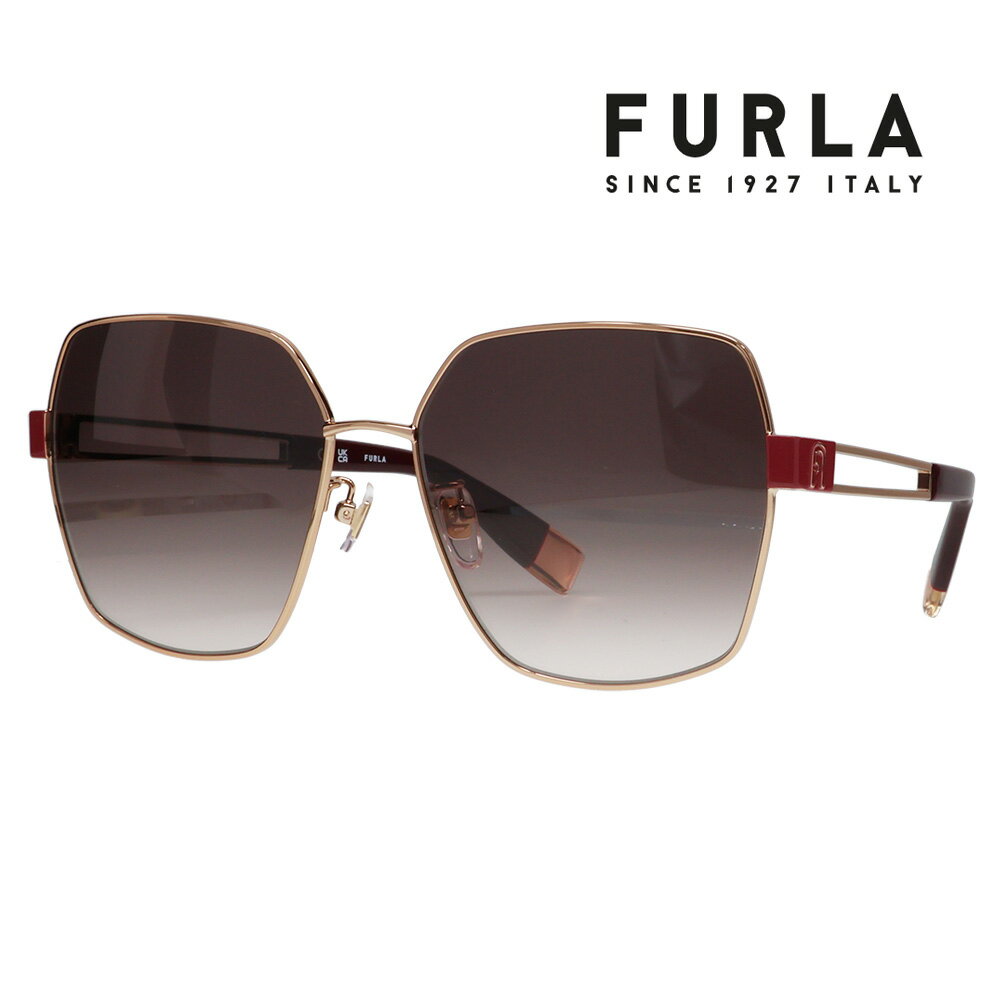 【正規品販売店】 FURLA フルラ サングラス SFU716 08FC 59 スクエア ウエリント