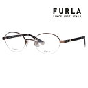 【正規品販売店】 度なし1.55レンズ交換+0円 FURLA フルラ 眼鏡 伊達メガネ VFU964J 0I86 49 オーバル ナイロール チタン ジャパンモデル レディース
