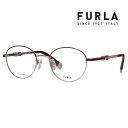 【正規品販売店】 度なし1.55レンズ交換+0円 FURLA フルラ 眼鏡 伊達メガネ VFU965J 0586 49 ボストン メタル チタン ジャパンモデル レディース